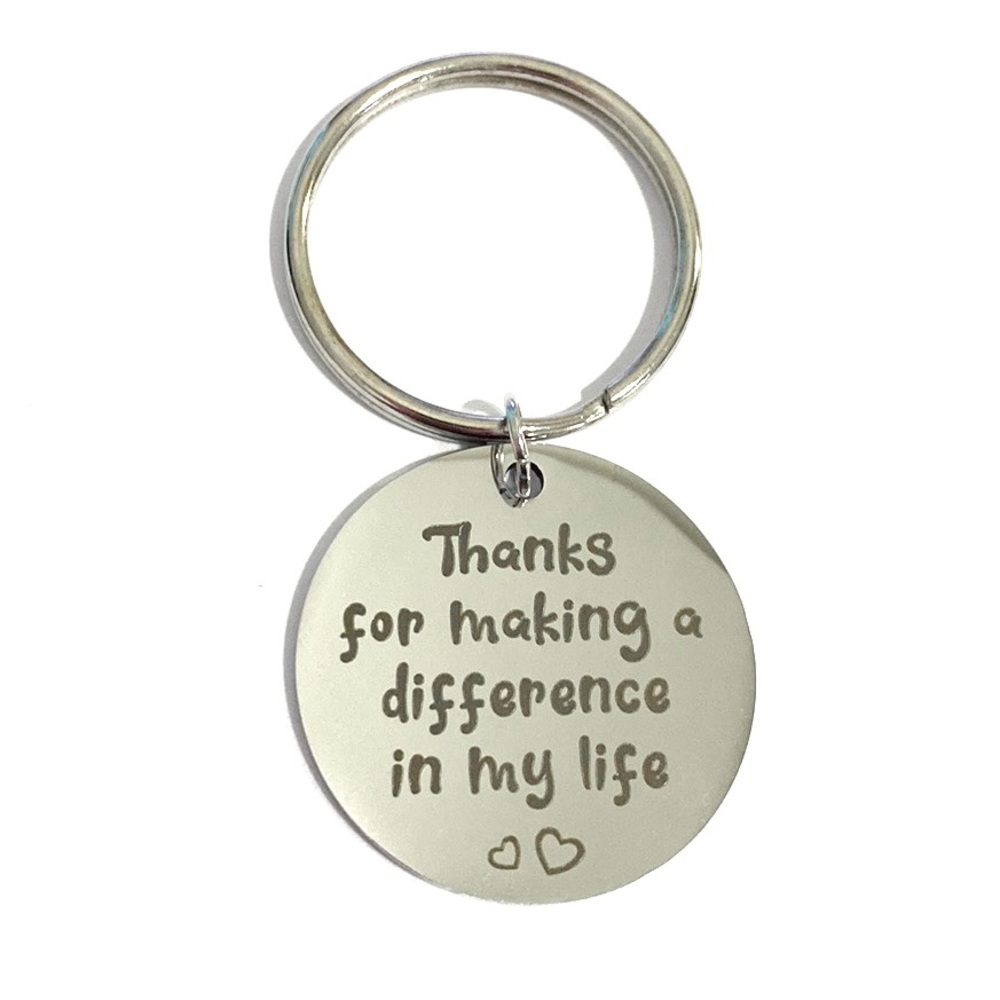 Thanks For Making A Difference In My Life Keychain Thank You Gift Apprec…